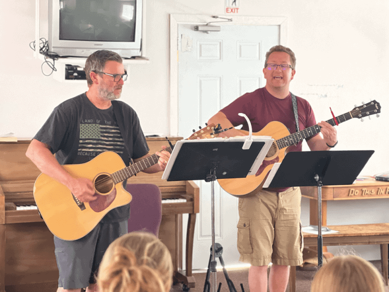 singing at camp