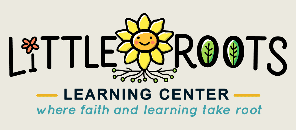 Logo: Little Roots Learning Center. Where faith and learning take root