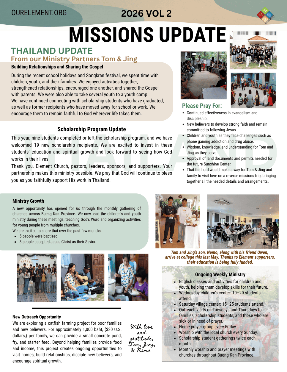 2026_July_Missions Update Vol2 Missions update and scholarship program details