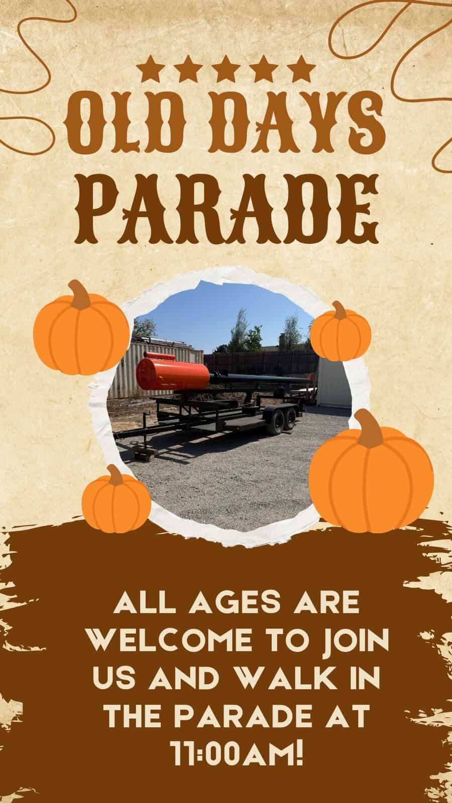 Old Days Parade Graphic Old Days Parade Sidebar
